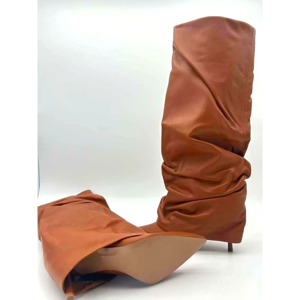 Steve Madden Marengo Tan Leather Knee-High Boots - Women's Size 8.5 - NWT